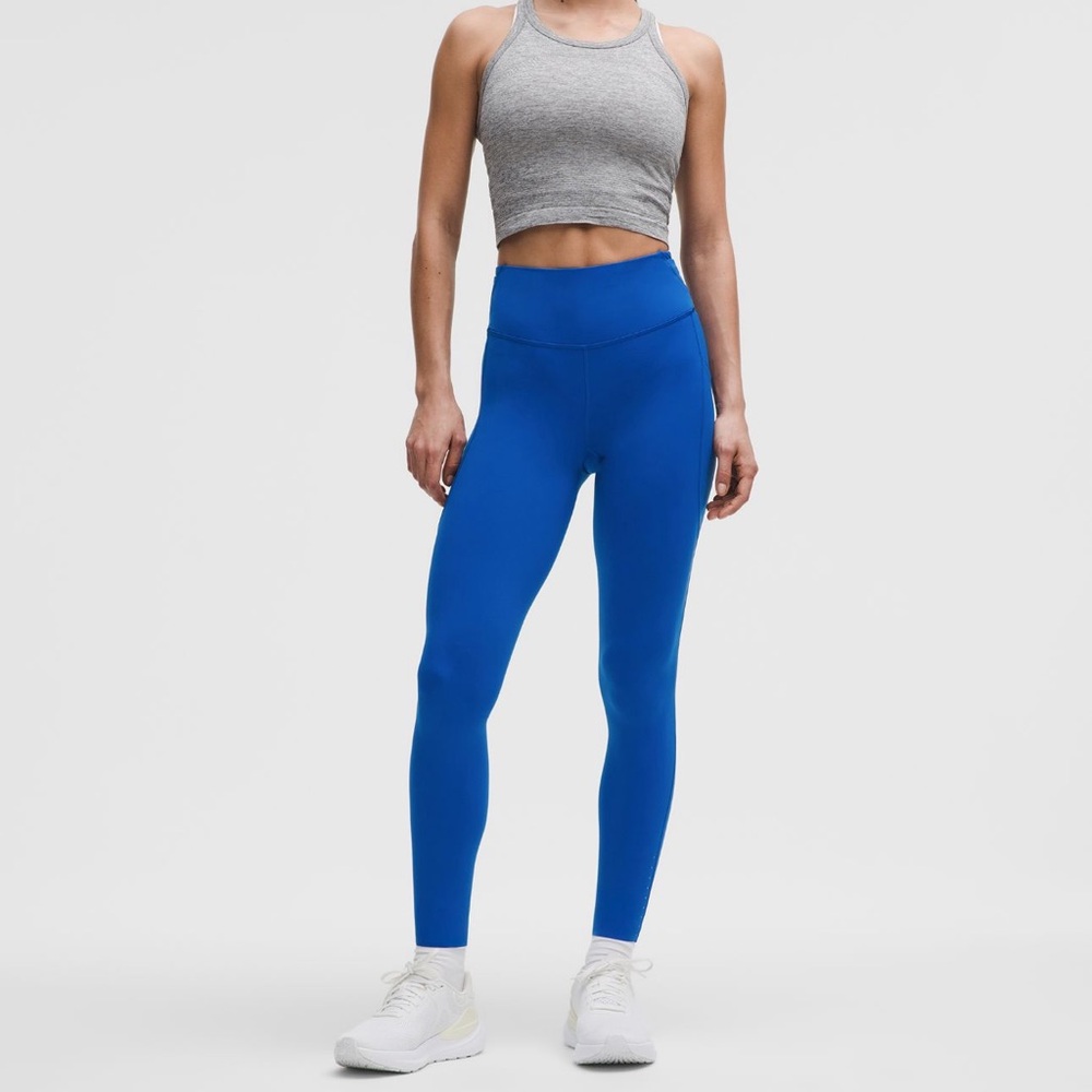 NWT Lululemon Fast and Free 28 inch galactic cobalt